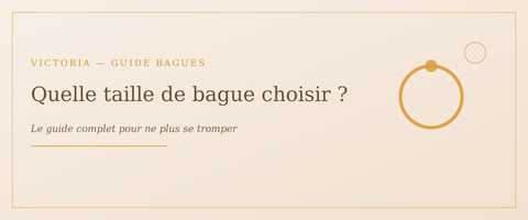 Quelle taille de bague choisir ? Le guide complet pour ne plus se tromper